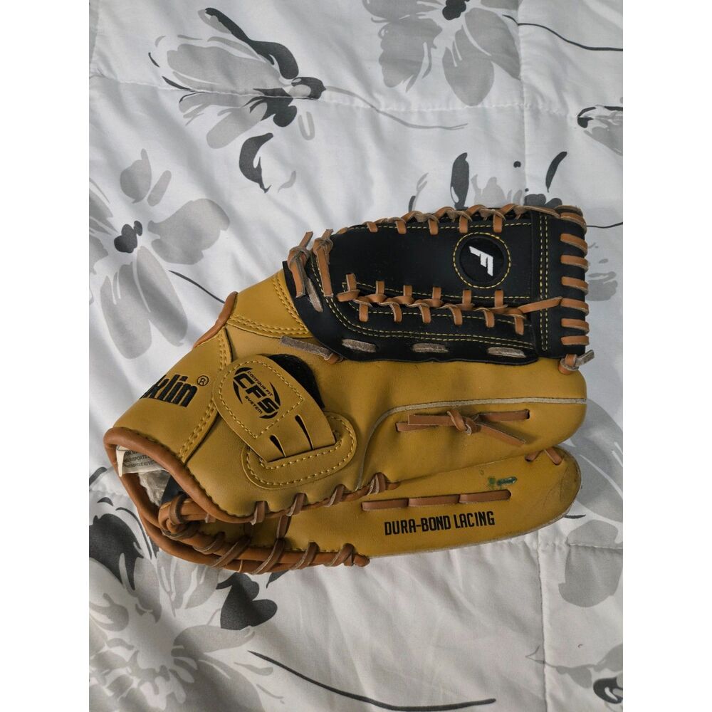 Franklin Fieldmaster 22603 12” Baseball Glove Tan Black Dura-Bond Lacing